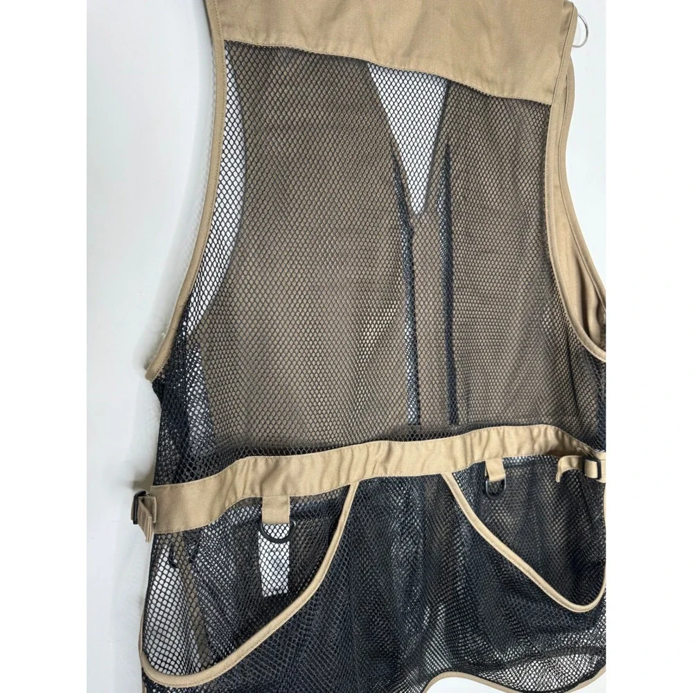 Cabelas Outdoor Gear XL Hunting Fishing Vest Camel Tan Vented Mesh Pockets Brown